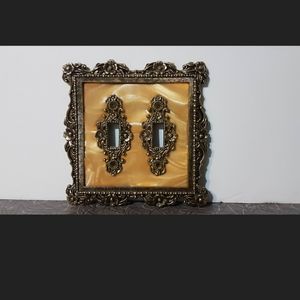 Vintage Metal Double Light Switch Cover